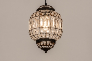 hanglamp 75760 landelijk modern klassiek eigentijds klassiek kristal acryl kristal metaal bruin rond