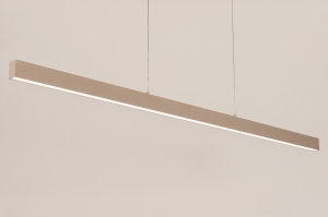 hanglamp 75765 modern aluminium metaal taupe langwerpig rechthoekig