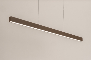 hanglamp 75766 modern aluminium metaal bruin langwerpig rechthoekig