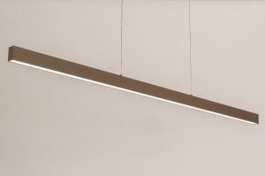 hanglamp 75768 modern aluminium metaal bruin langwerpig rechthoekig
