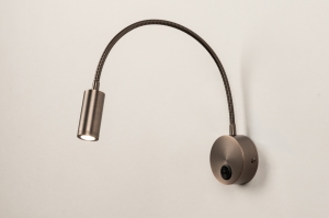 wandlamp 75776 modern metaal bruin rond