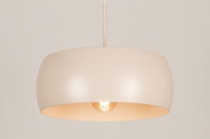 hanglamp 75781 landelijk modern metaal beige zand rond