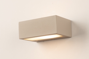 wandlamp 75790 landelijk modern aluminium metaal taupe rechthoekig