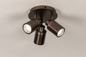spot 75811 modern eigentijds klassiek aluminium metaal bruin brons bruin rond