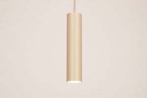 hanglamp 75816 modern aluminium metaal beige rond
