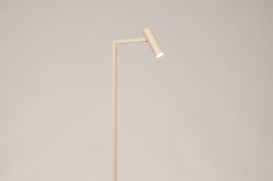staande lamp 75824 modern aluminium metaal beige rond