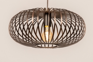 hanglamp 75860 landelijk retro eigentijds klassiek metaal bruin brons bruin rond