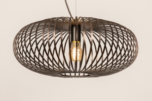 hanglamp 75861 landelijk retro eigentijds klassiek metaal bruin brons bruin rond