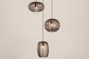 hanglamp 75862 landelijk modern eigentijds klassiek metaal bruin brons bruin rond