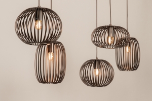 hanglamp 75863 modern eigentijds klassiek metaal bruin brons bruin ovaal