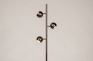 vloerlamp 75864 landelijk modern retro eigentijds klassiek metaal goud bruin brons bruin rond