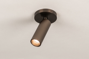 spot 75872 modern eigentijds klassiek aluminium bruin brons bruin rond
