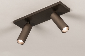 spot 75873 modern eigentijds klassiek aluminium bruin brons bruin rond rechthoekig