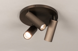 spot 75875 modern eigentijds klassiek aluminium metaal bruin brons bruin rond