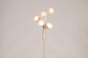 vloerlamp 75889 modern eigentijds klassiek glas metaal beige rond