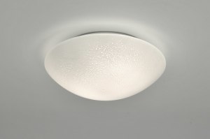 plafondlamp 88468 landelijk rustiek modern klassiek eigentijds klassiek glas wit opaalglas wit rond