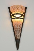 wandlamp 88944 landelijk rustiek klassiek eigentijds klassiek glas roestbrons roest bruin brons bruin
